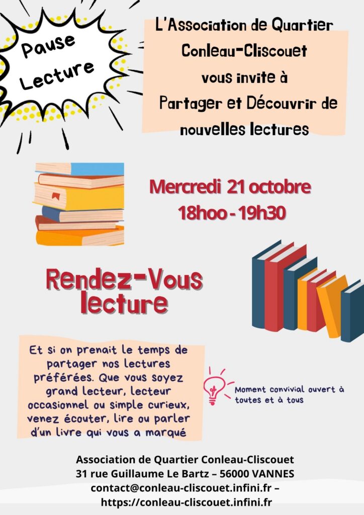 Atelier « Rendez-vous lecture » @ 20 Place Fareham - Derrière la salle des Alizés -